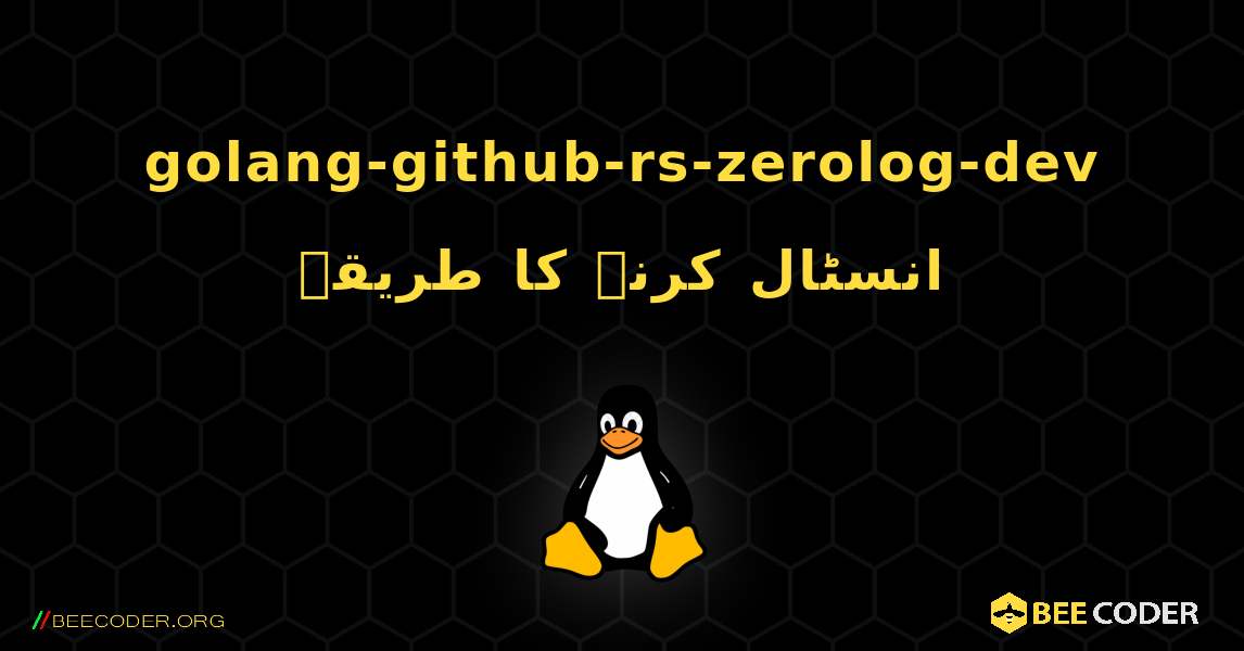 golang-github-rs-zerolog-dev  انسٹال کرنے کا طریقہ. Linux