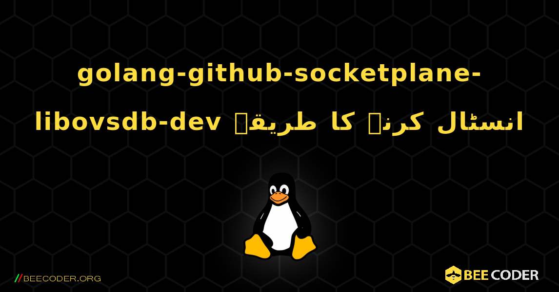 golang-github-socketplane-libovsdb-dev  انسٹال کرنے کا طریقہ. Linux
