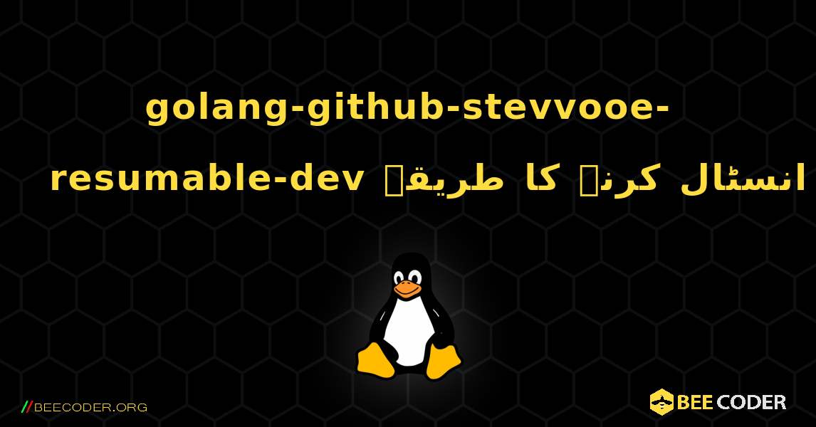 golang-github-stevvooe-resumable-dev  انسٹال کرنے کا طریقہ. Linux