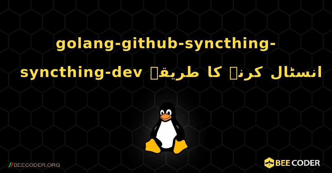 golang-github-syncthing-syncthing-dev  انسٹال کرنے کا طریقہ. Linux
