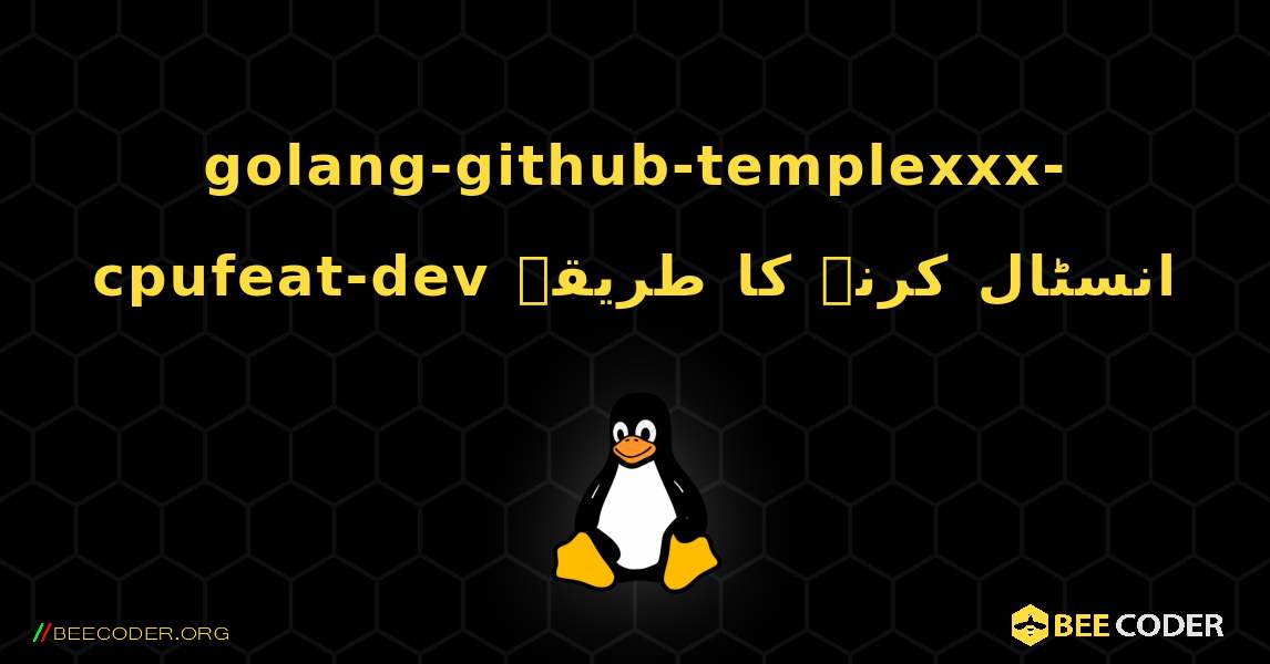 golang-github-templexxx-cpufeat-dev  انسٹال کرنے کا طریقہ. Linux