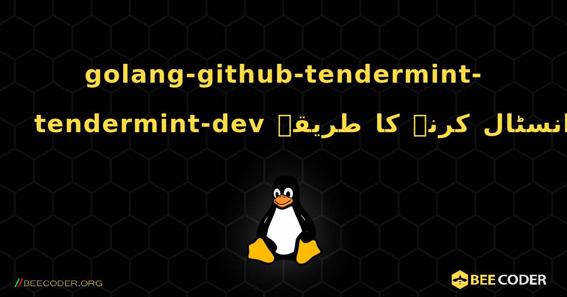 golang-github-tendermint-tendermint-dev  انسٹال کرنے کا طریقہ. Linux