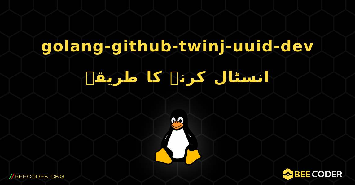 golang-github-twinj-uuid-dev  انسٹال کرنے کا طریقہ. Linux