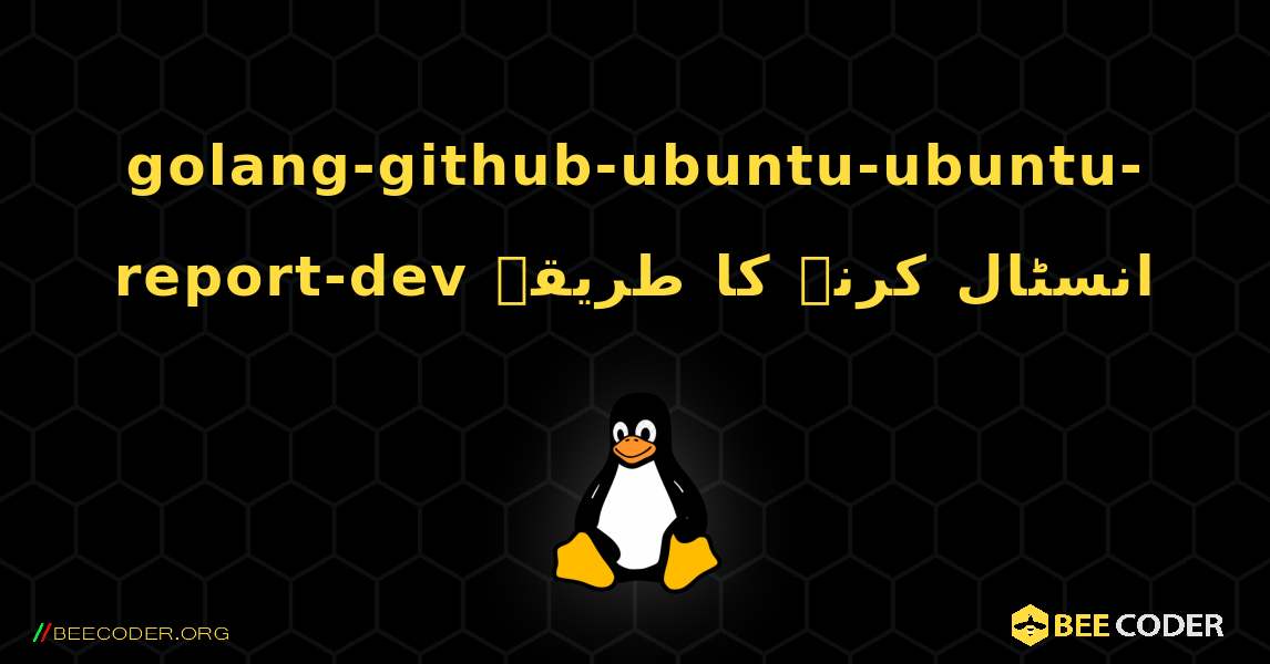 golang-github-ubuntu-ubuntu-report-dev  انسٹال کرنے کا طریقہ. Linux