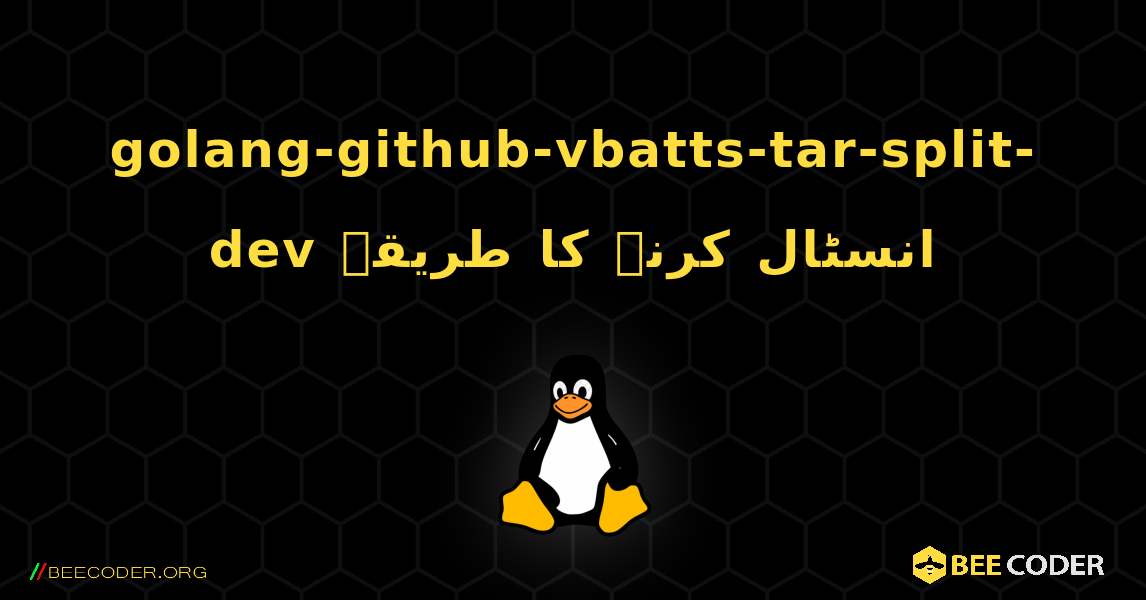 golang-github-vbatts-tar-split-dev  انسٹال کرنے کا طریقہ. Linux