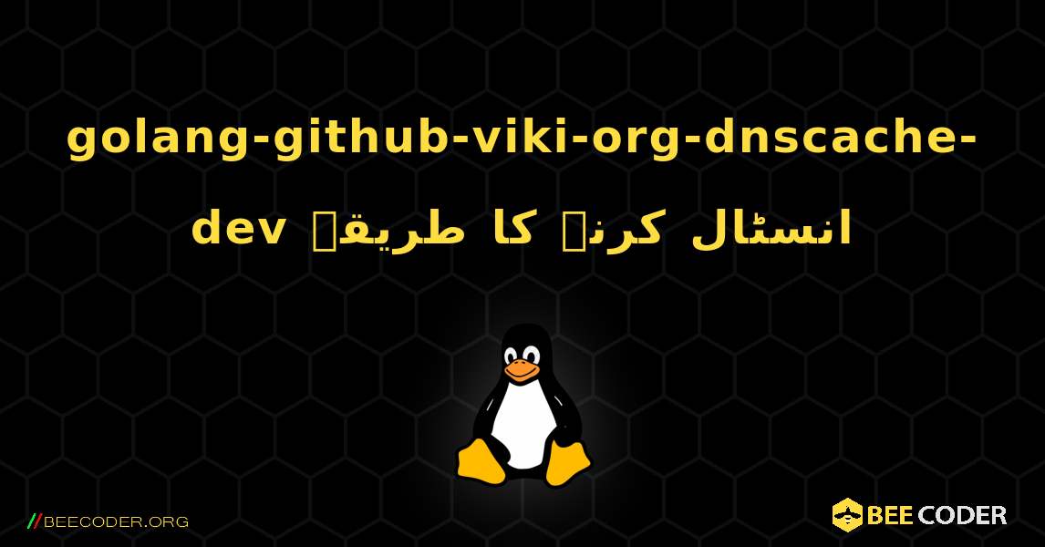golang-github-viki-org-dnscache-dev  انسٹال کرنے کا طریقہ. Linux