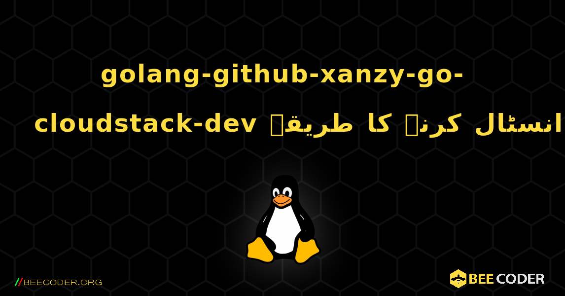 golang-github-xanzy-go-cloudstack-dev  انسٹال کرنے کا طریقہ. Linux