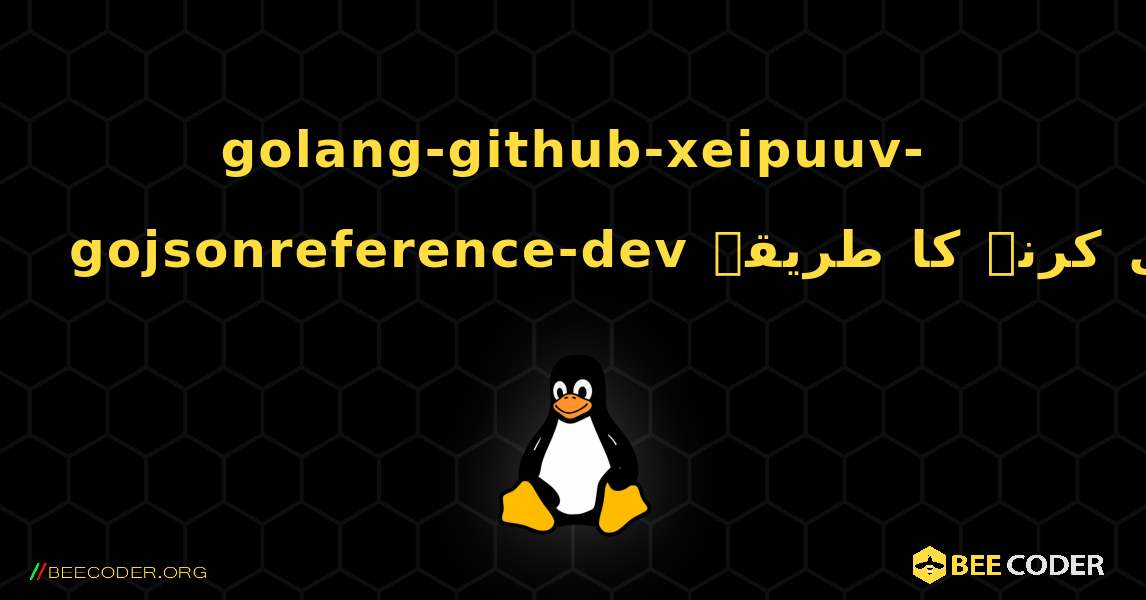 golang-github-xeipuuv-gojsonreference-dev  انسٹال کرنے کا طریقہ. Linux