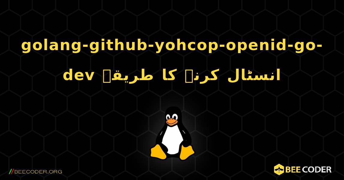 golang-github-yohcop-openid-go-dev  انسٹال کرنے کا طریقہ. Linux