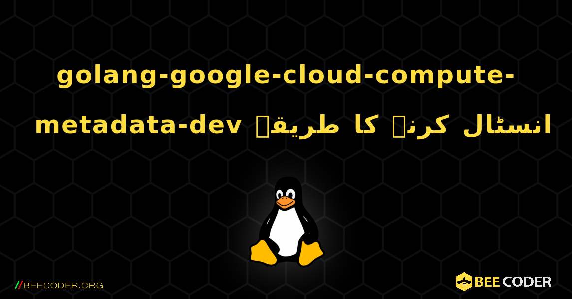 golang-google-cloud-compute-metadata-dev  انسٹال کرنے کا طریقہ. Linux