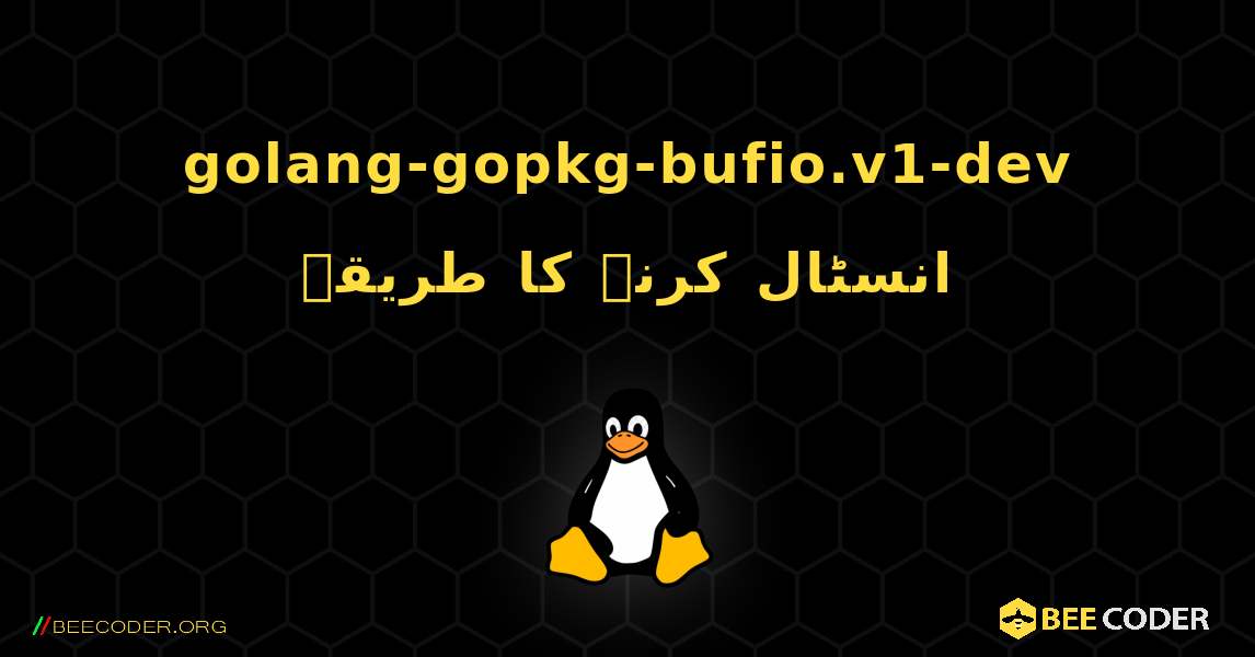 golang-gopkg-bufio.v1-dev  انسٹال کرنے کا طریقہ. Linux