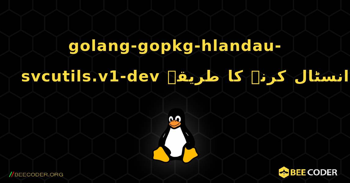 golang-gopkg-hlandau-svcutils.v1-dev  انسٹال کرنے کا طریقہ. Linux