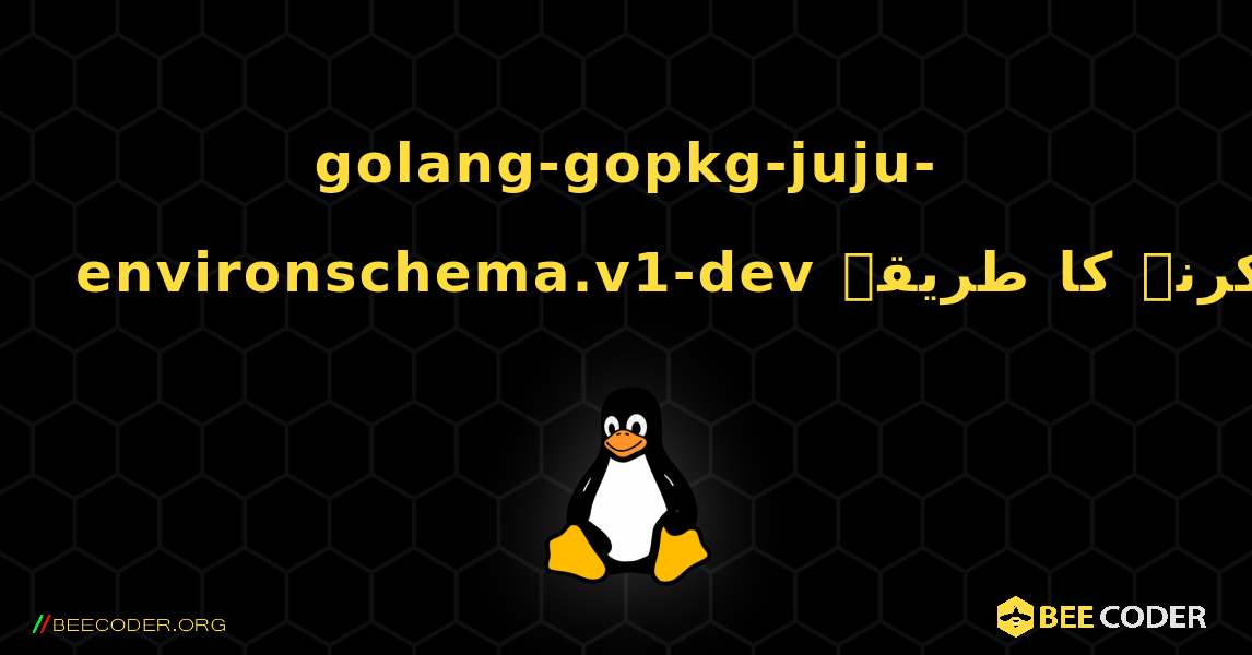 golang-gopkg-juju-environschema.v1-dev  انسٹال کرنے کا طریقہ. Linux
