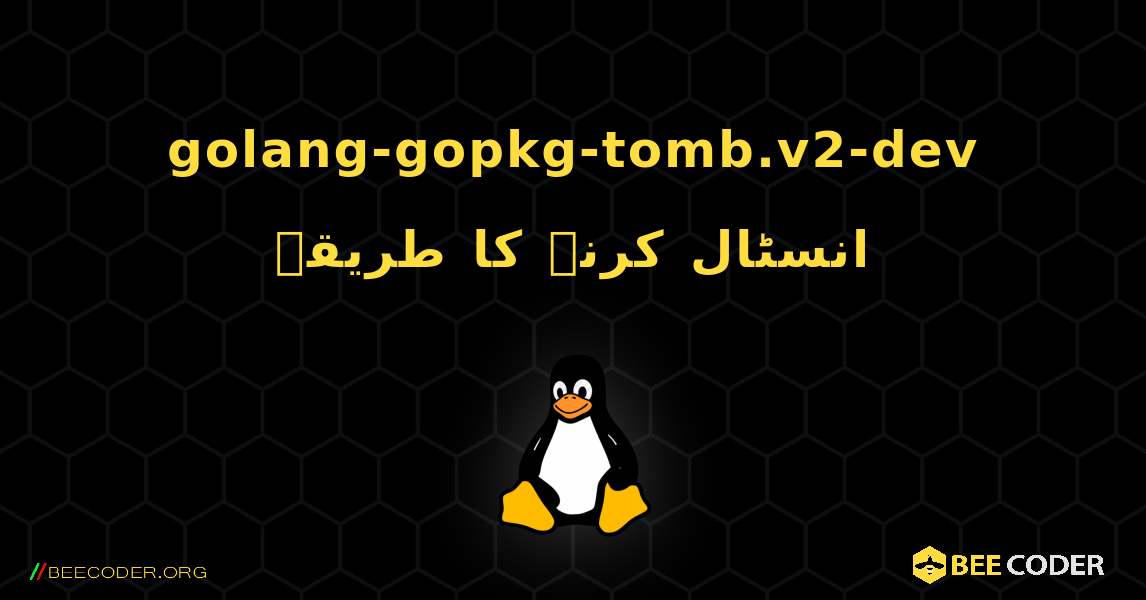 golang-gopkg-tomb.v2-dev  انسٹال کرنے کا طریقہ. Linux