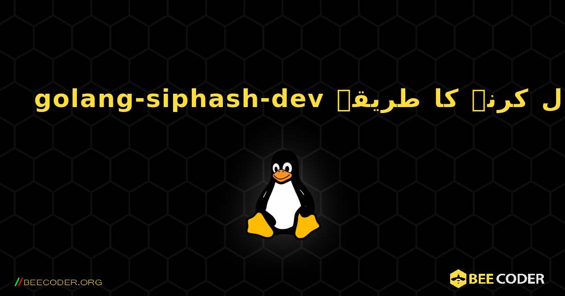 golang-siphash-dev  انسٹال کرنے کا طریقہ. Linux
