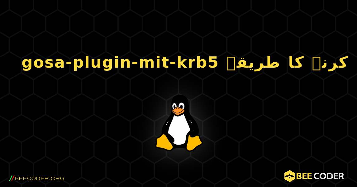 gosa-plugin-mit-krb5  انسٹال کرنے کا طریقہ. Linux