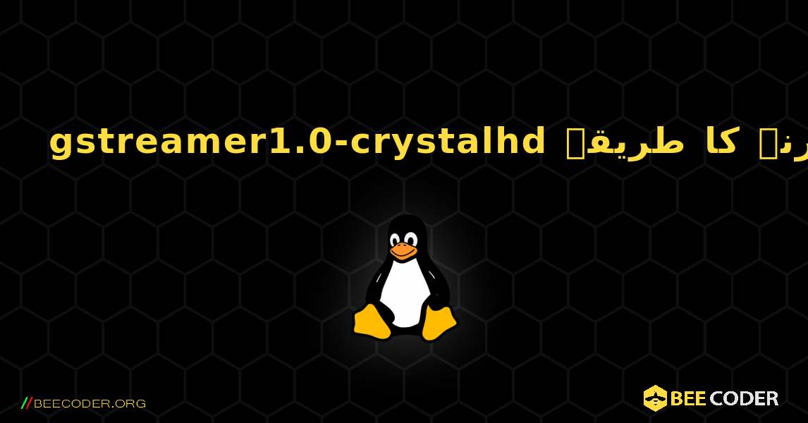 gstreamer1.0-crystalhd  انسٹال کرنے کا طریقہ. Linux