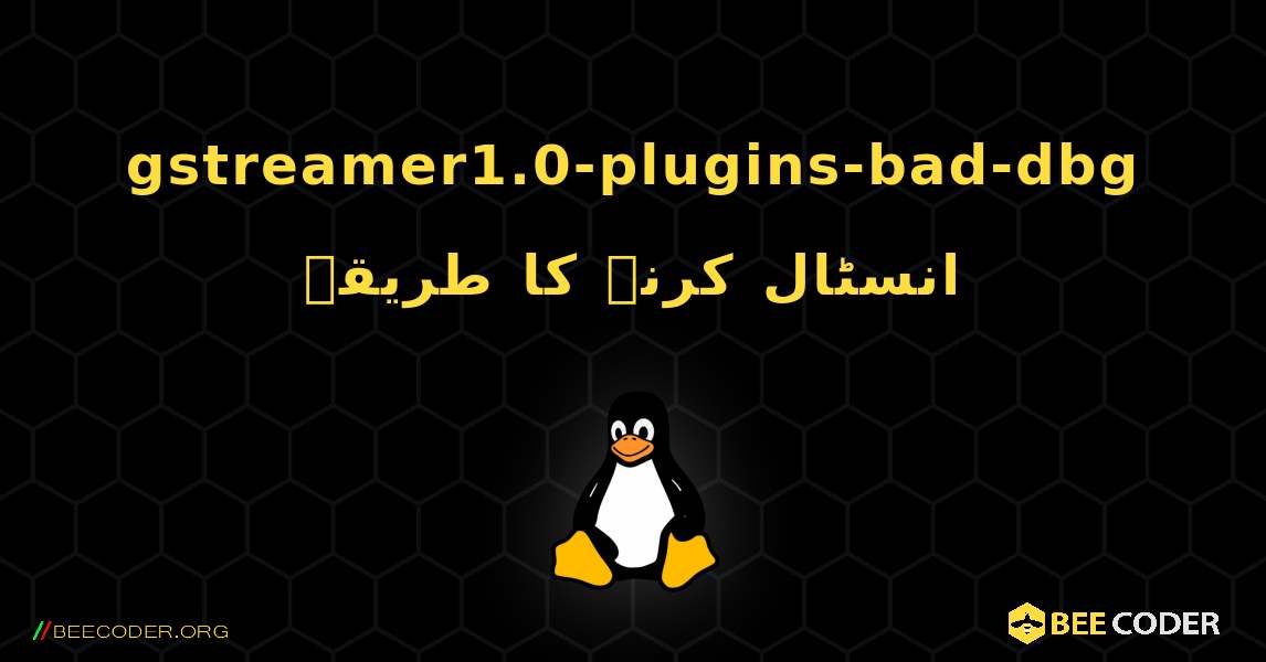 gstreamer1.0-plugins-bad-dbg  انسٹال کرنے کا طریقہ. Linux