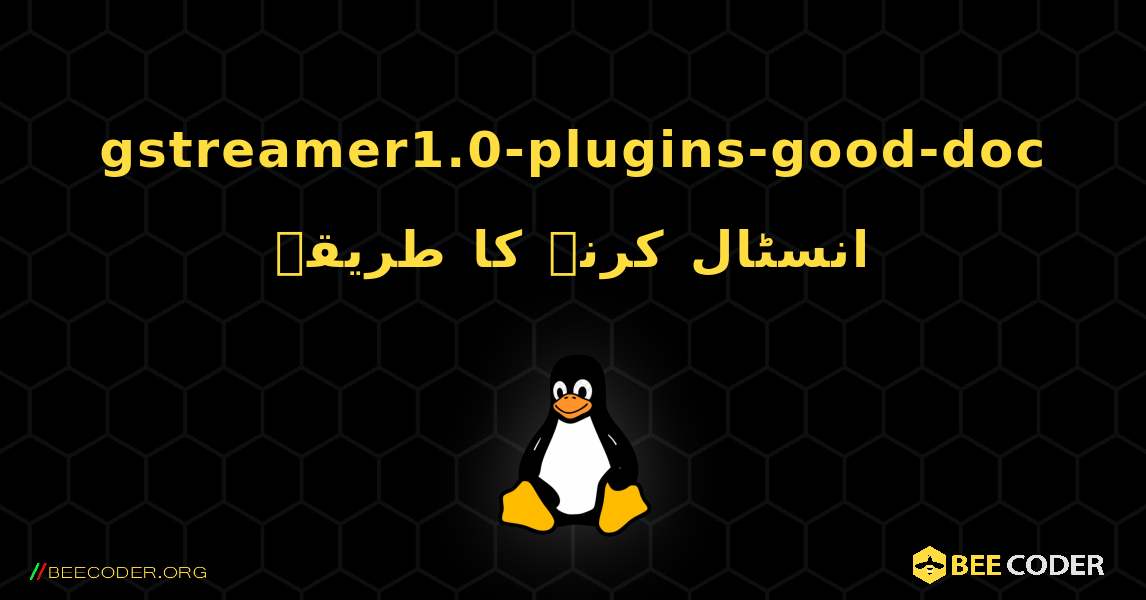 gstreamer1.0-plugins-good-doc  انسٹال کرنے کا طریقہ. Linux