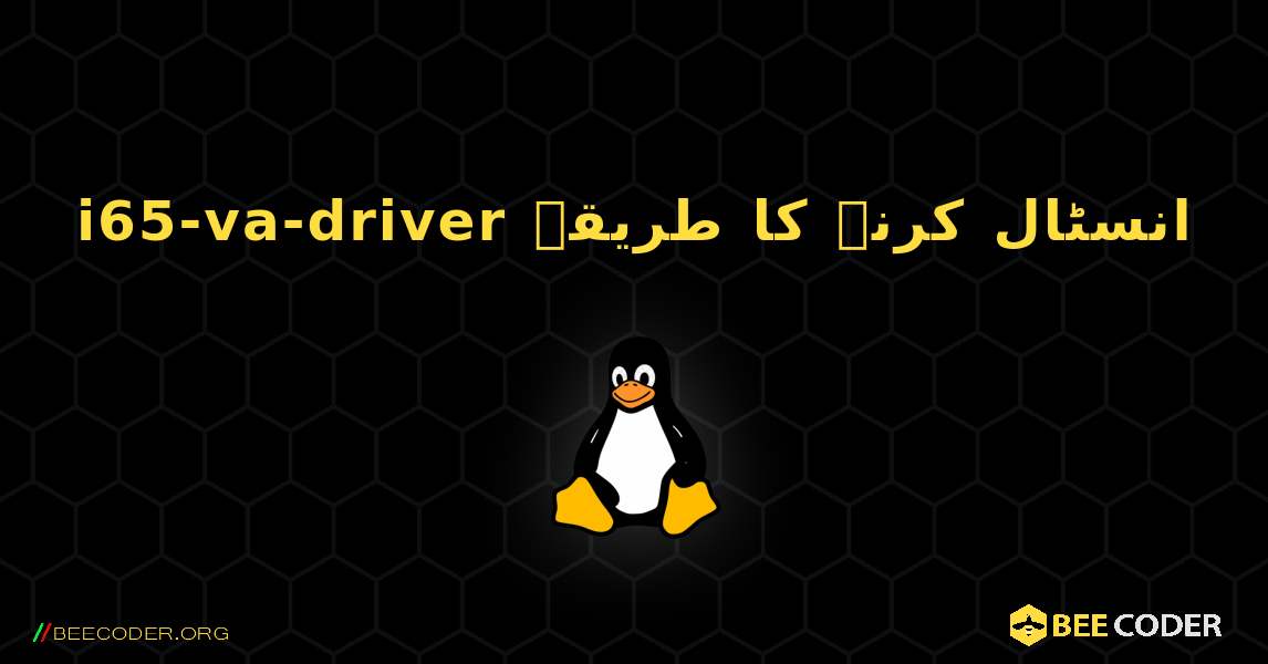 i65-va-driver  انسٹال کرنے کا طریقہ. Linux