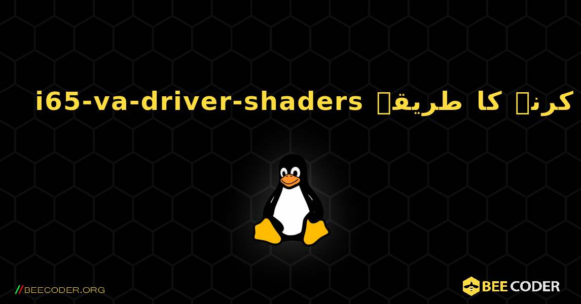 i65-va-driver-shaders  انسٹال کرنے کا طریقہ. Linux