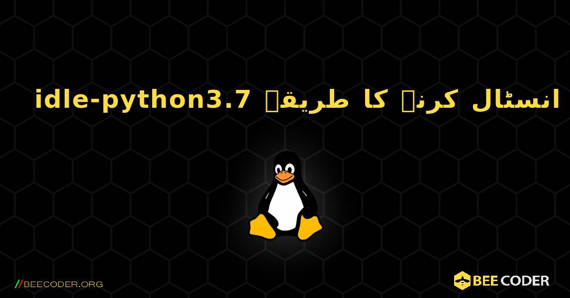 idle-python3.7  انسٹال کرنے کا طریقہ. Linux