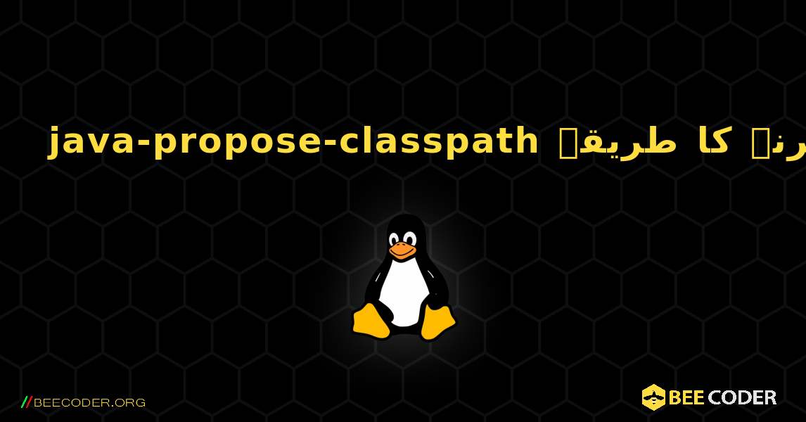 java-propose-classpath  انسٹال کرنے کا طریقہ. Linux