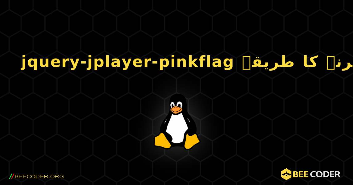 jquery-jplayer-pinkflag  انسٹال کرنے کا طریقہ. Linux