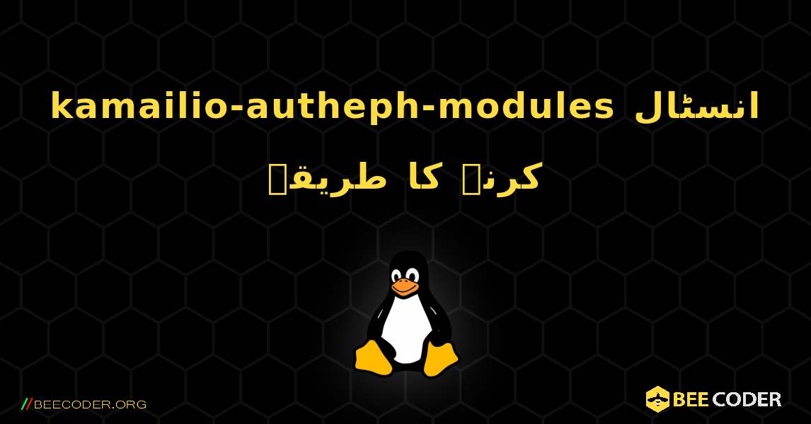 kamailio-autheph-modules  انسٹال کرنے کا طریقہ. Linux
