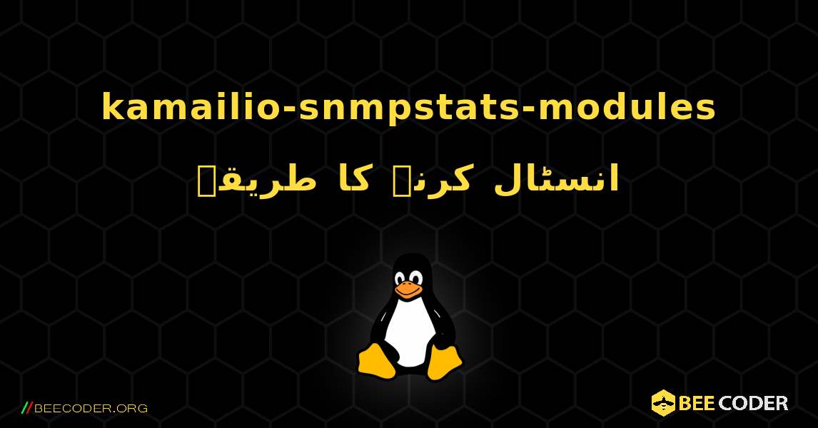 kamailio-snmpstats-modules  انسٹال کرنے کا طریقہ. Linux