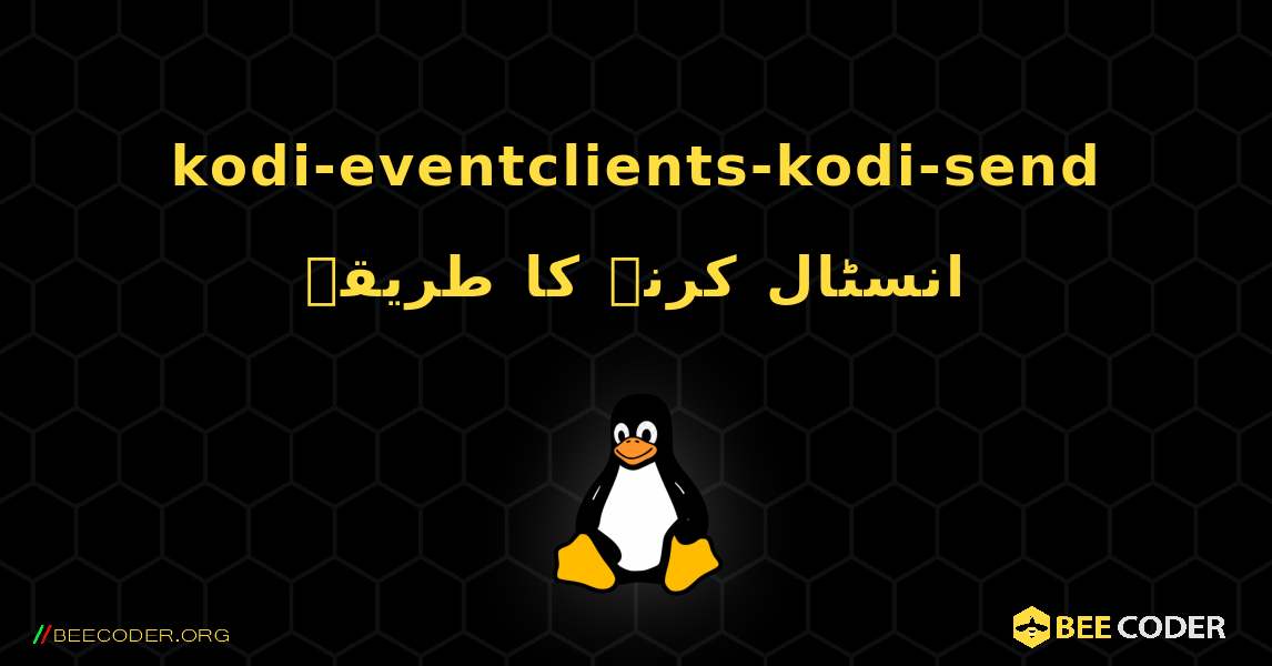 kodi-eventclients-kodi-send  انسٹال کرنے کا طریقہ. Linux