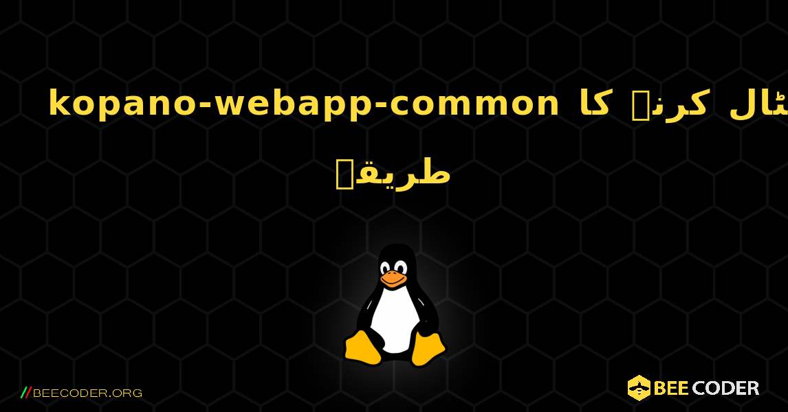kopano-webapp-common  انسٹال کرنے کا طریقہ. Linux