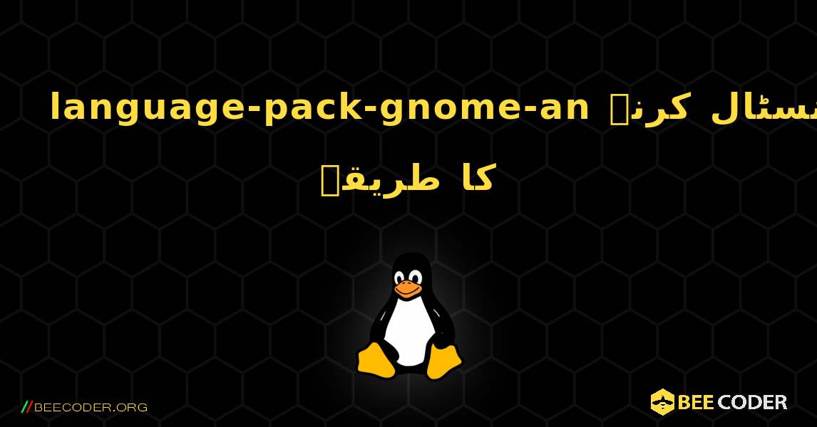 language-pack-gnome-an  انسٹال کرنے کا طریقہ. Linux