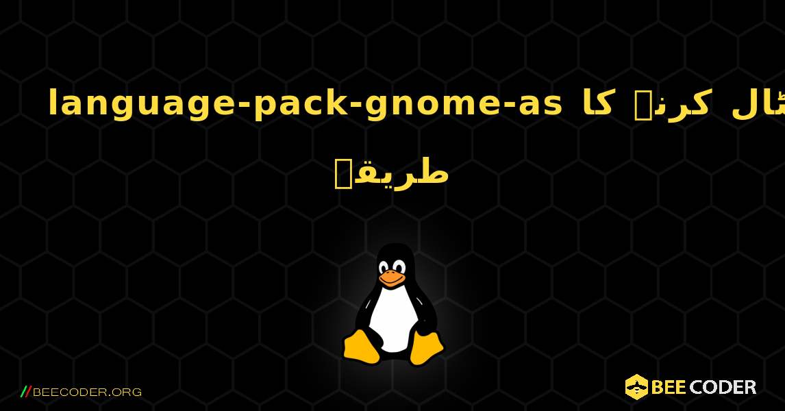 language-pack-gnome-as  انسٹال کرنے کا طریقہ. Linux