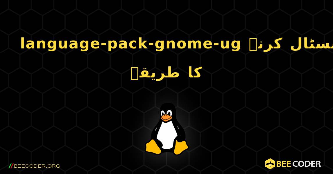 language-pack-gnome-ug  انسٹال کرنے کا طریقہ. Linux