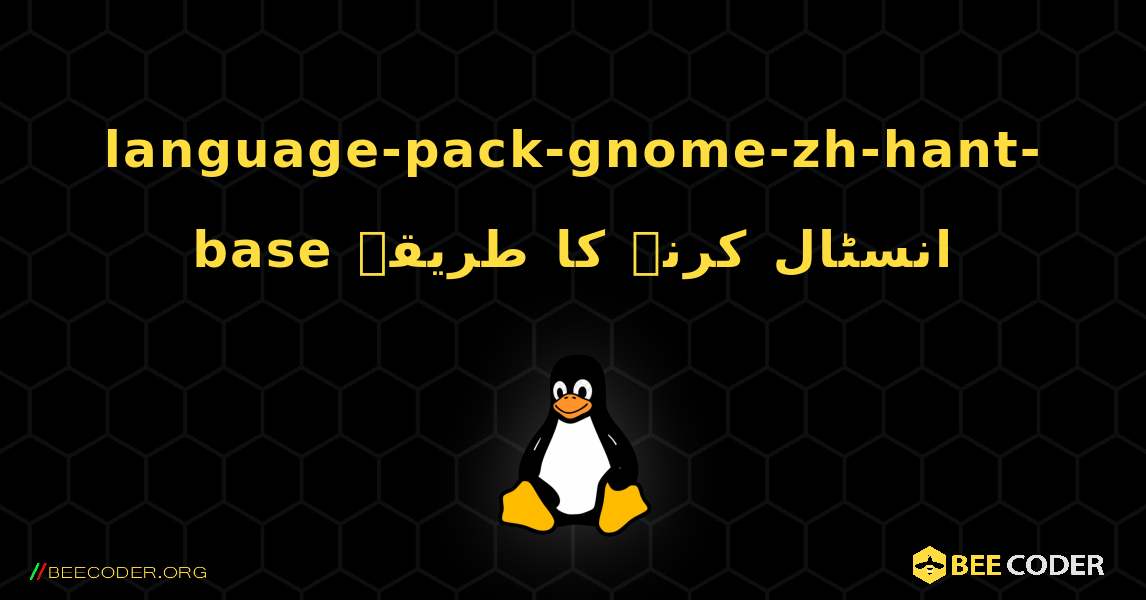 language-pack-gnome-zh-hant-base  انسٹال کرنے کا طریقہ. Linux