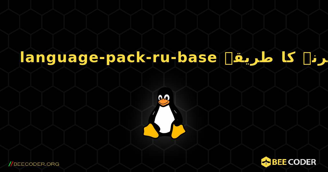 language-pack-ru-base  انسٹال کرنے کا طریقہ. Linux