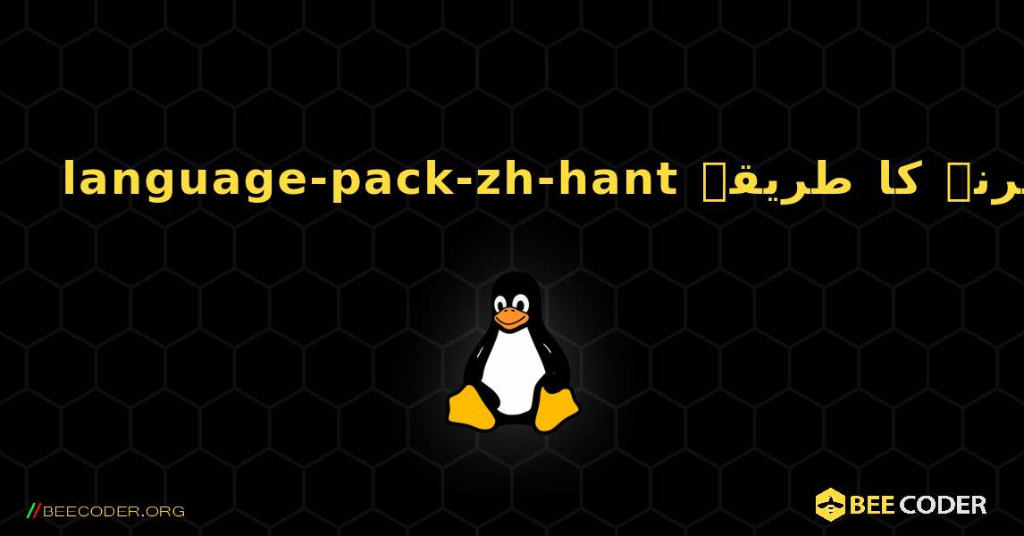 language-pack-zh-hant  انسٹال کرنے کا طریقہ. Linux