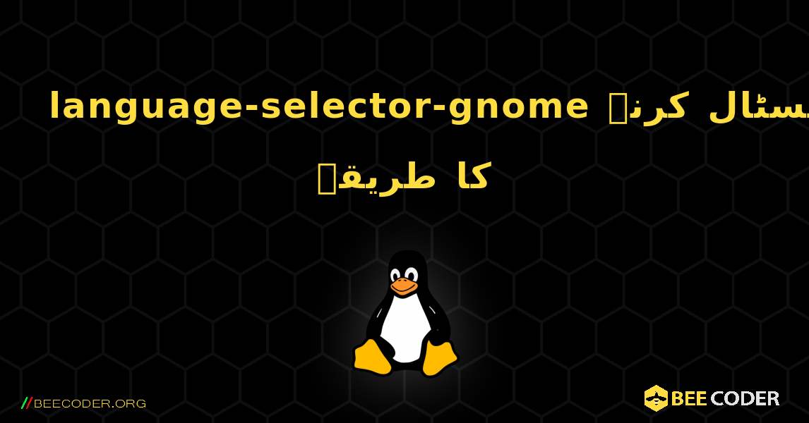 language-selector-gnome  انسٹال کرنے کا طریقہ. Linux