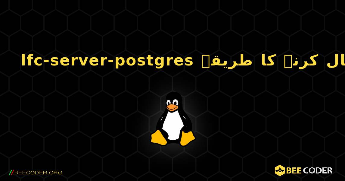 lfc-server-postgres  انسٹال کرنے کا طریقہ. Linux