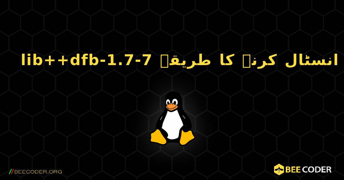 lib++dfb-1.7-7  انسٹال کرنے کا طریقہ. Linux