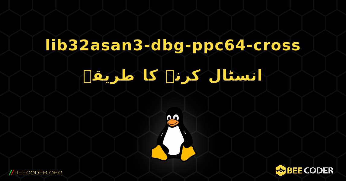 lib32asan3-dbg-ppc64-cross  انسٹال کرنے کا طریقہ. Linux
