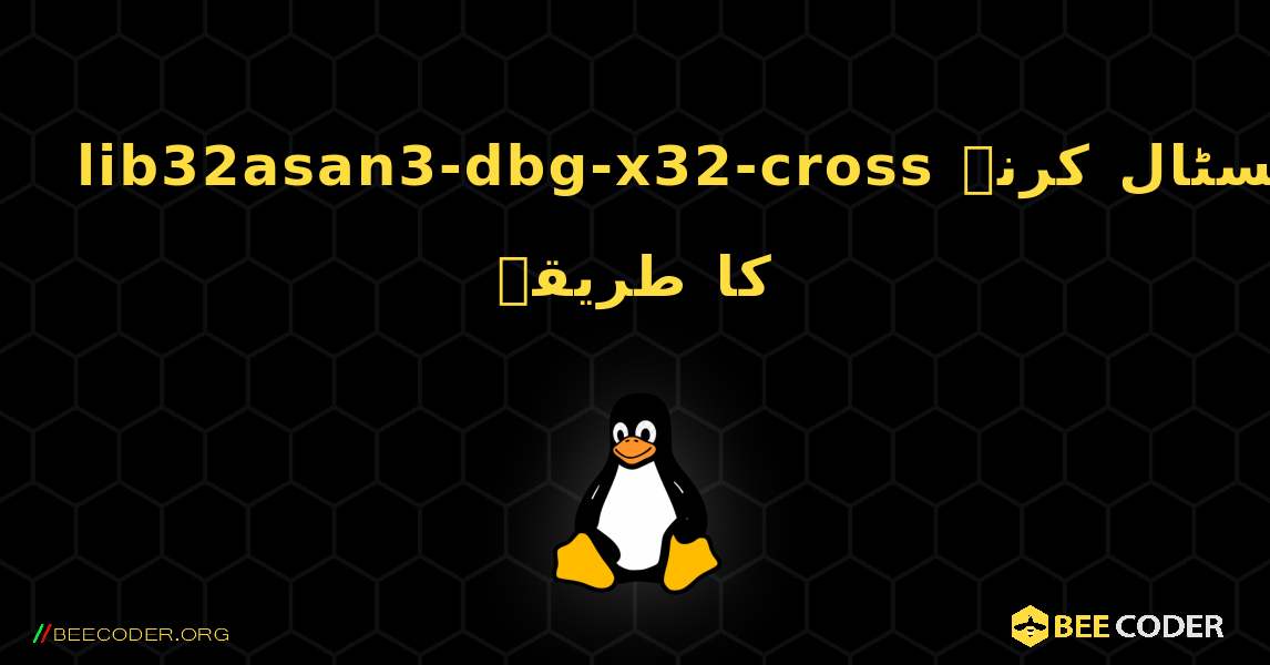 lib32asan3-dbg-x32-cross  انسٹال کرنے کا طریقہ. Linux
