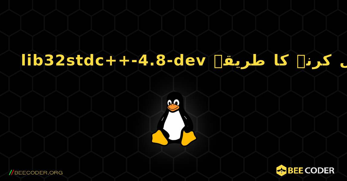 lib32stdc++-4.8-dev  انسٹال کرنے کا طریقہ. Linux