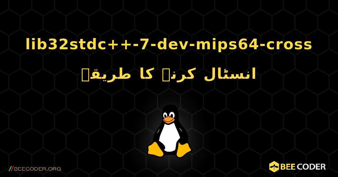 lib32stdc++-7-dev-mips64-cross  انسٹال کرنے کا طریقہ. Linux