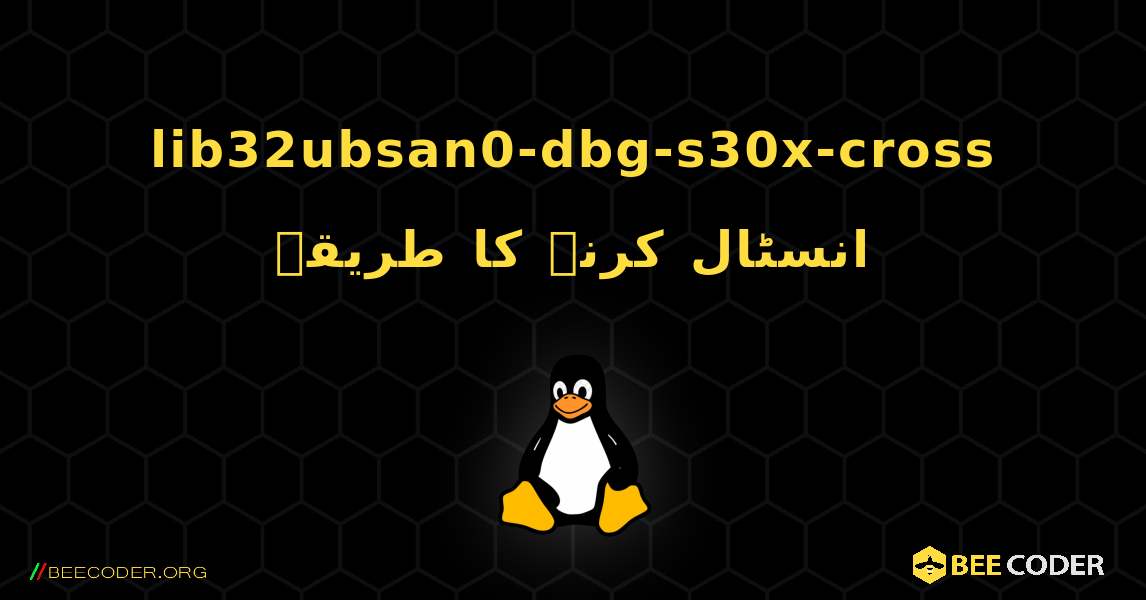 lib32ubsan0-dbg-s30x-cross  انسٹال کرنے کا طریقہ. Linux