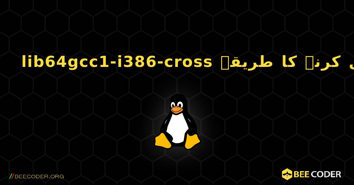 lib64gcc1-i386-cross  انسٹال کرنے کا طریقہ. Linux