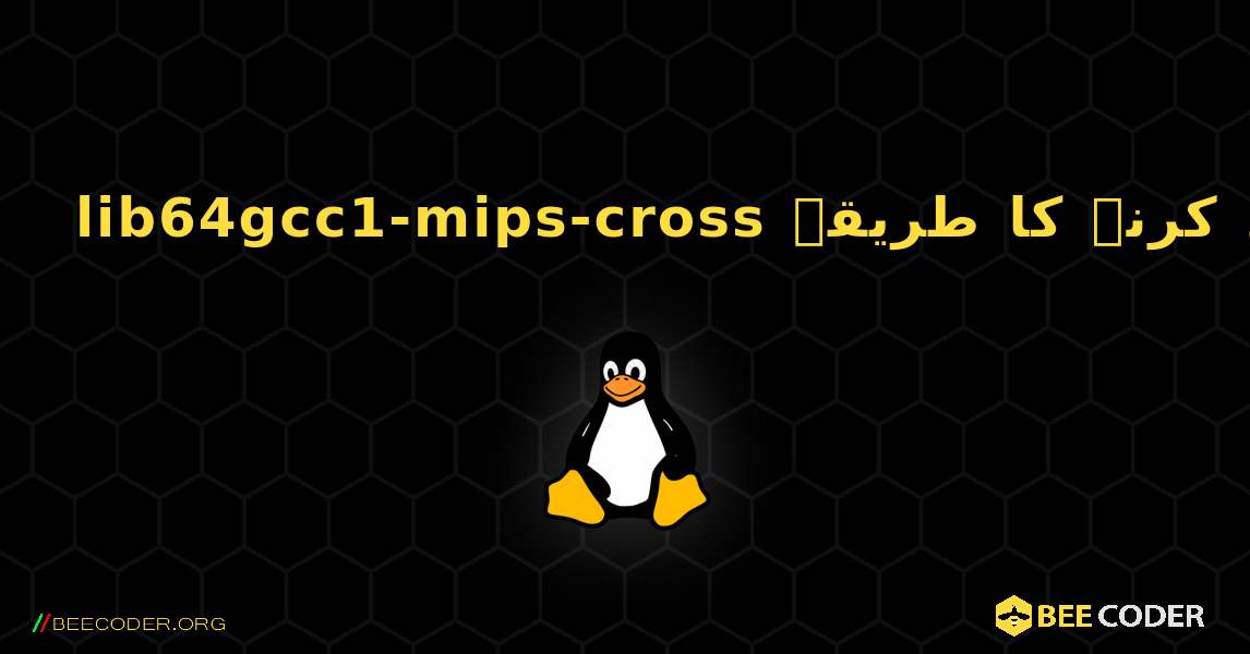 lib64gcc1-mips-cross  انسٹال کرنے کا طریقہ. Linux
