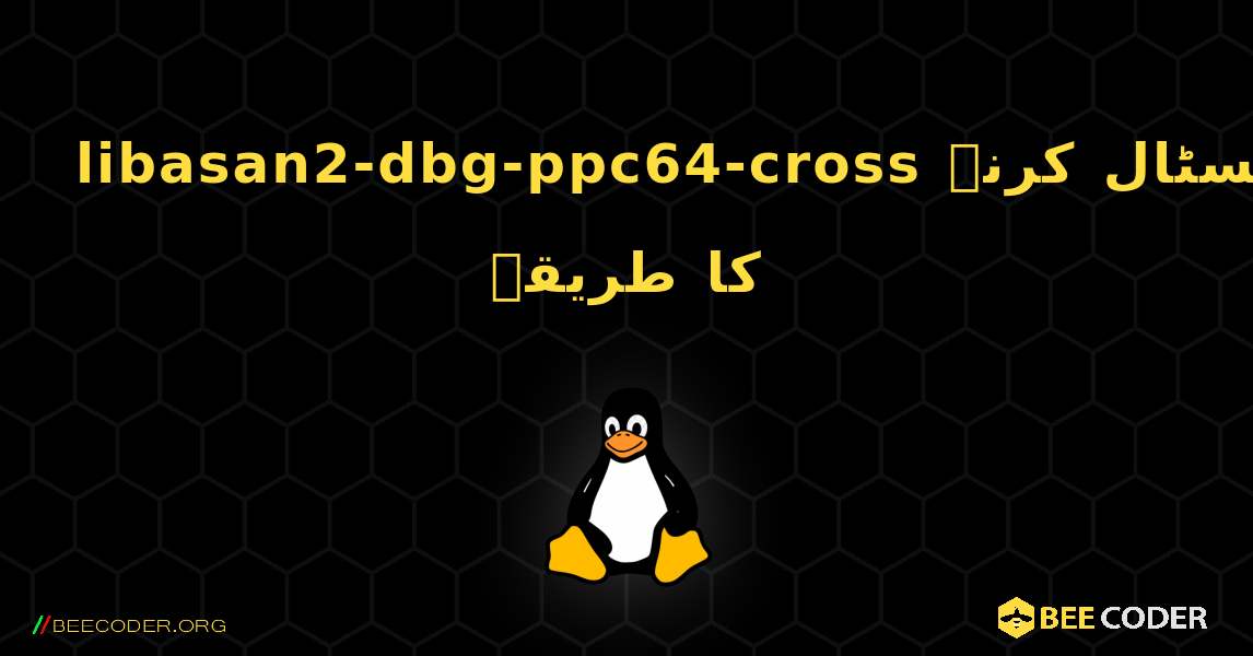 libasan2-dbg-ppc64-cross  انسٹال کرنے کا طریقہ. Linux