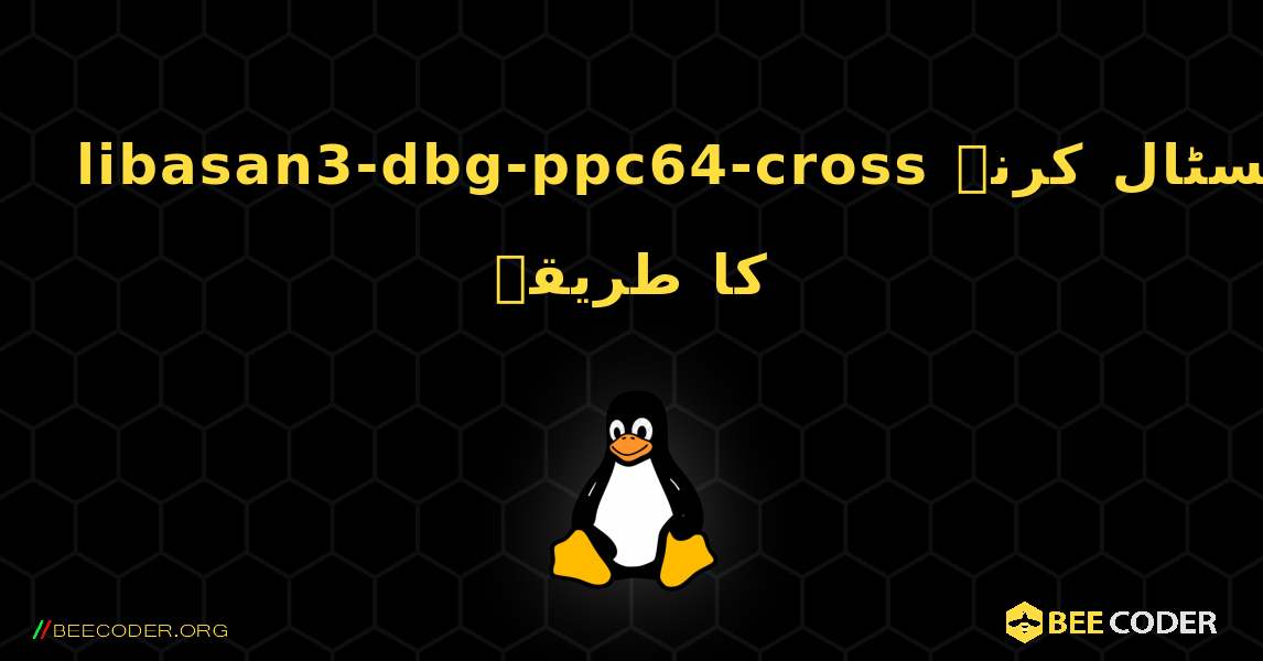 libasan3-dbg-ppc64-cross  انسٹال کرنے کا طریقہ. Linux